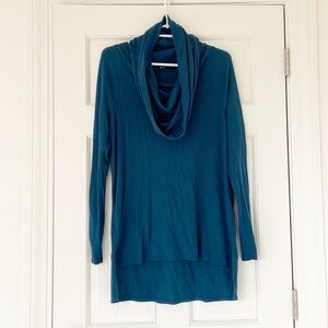 GIBSON tunic sweater size XS blue longsleeve cowl neck NORDSTROM oversized